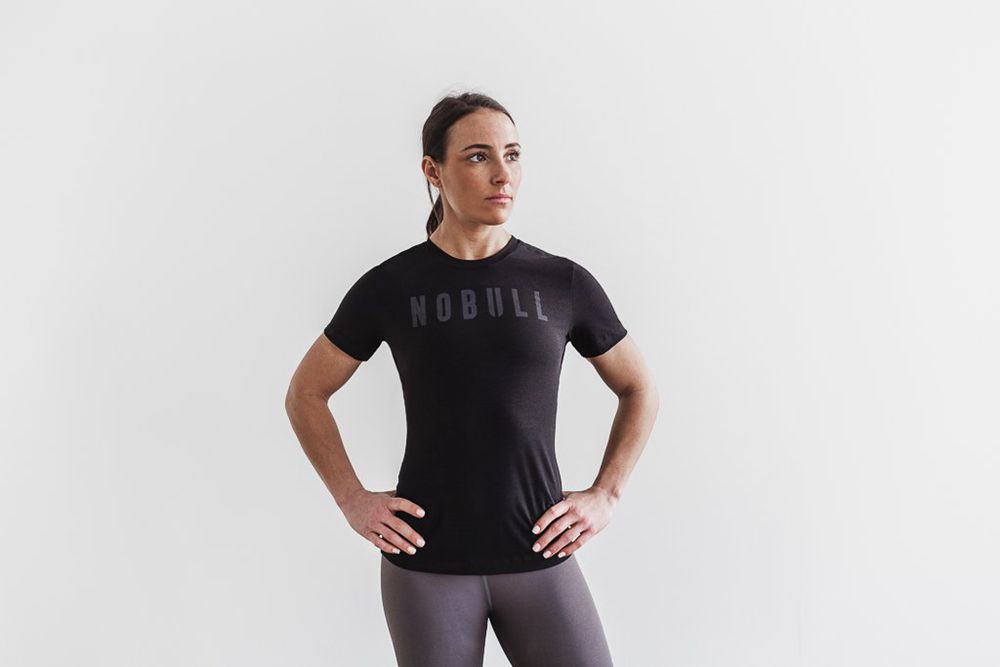 NOBULL Women's Tee - Black - Ireland (0834QLFHN)